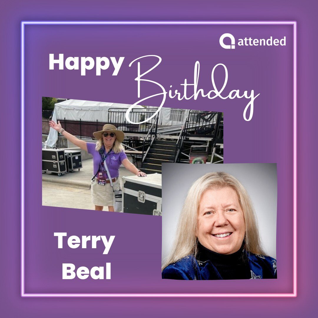 There is a reason that when we created this template for Attended's Team Member B-day posts we started with Terry Beal - she IS Attended Events! ⁠
⁠
SO much of what we do, how we do it, and the level of service that we provide was role modeled by Ter