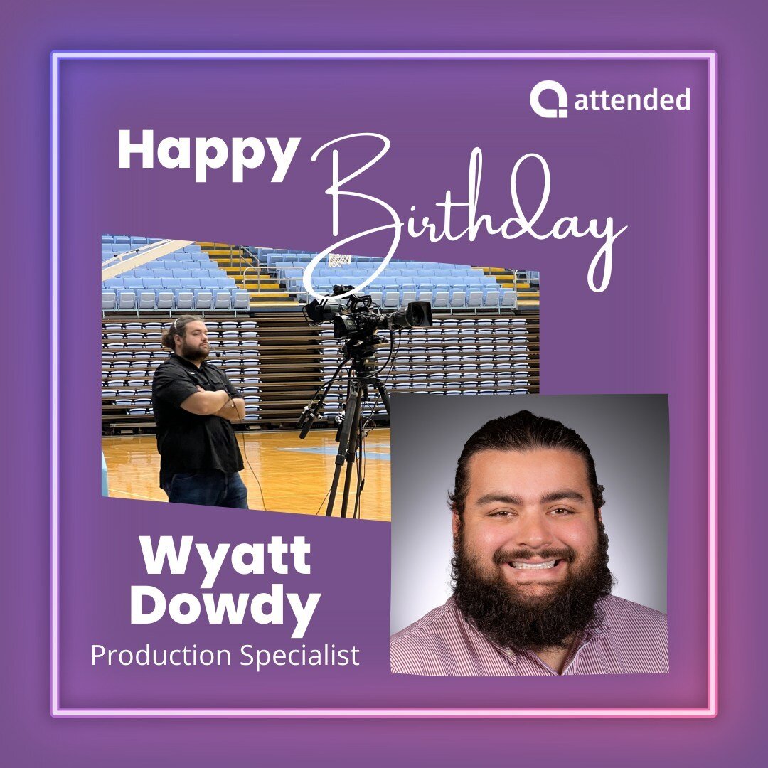 It's Wyatt's Birthday!! ⁠
⁠
Wyatt is a true asset to the Attended team. A lover of video cameras, a quick edit king, and a darn good poker player too! ⁠
⁠
He's probably the most helpful human we've ever met and we are proud to call him a co-worker an