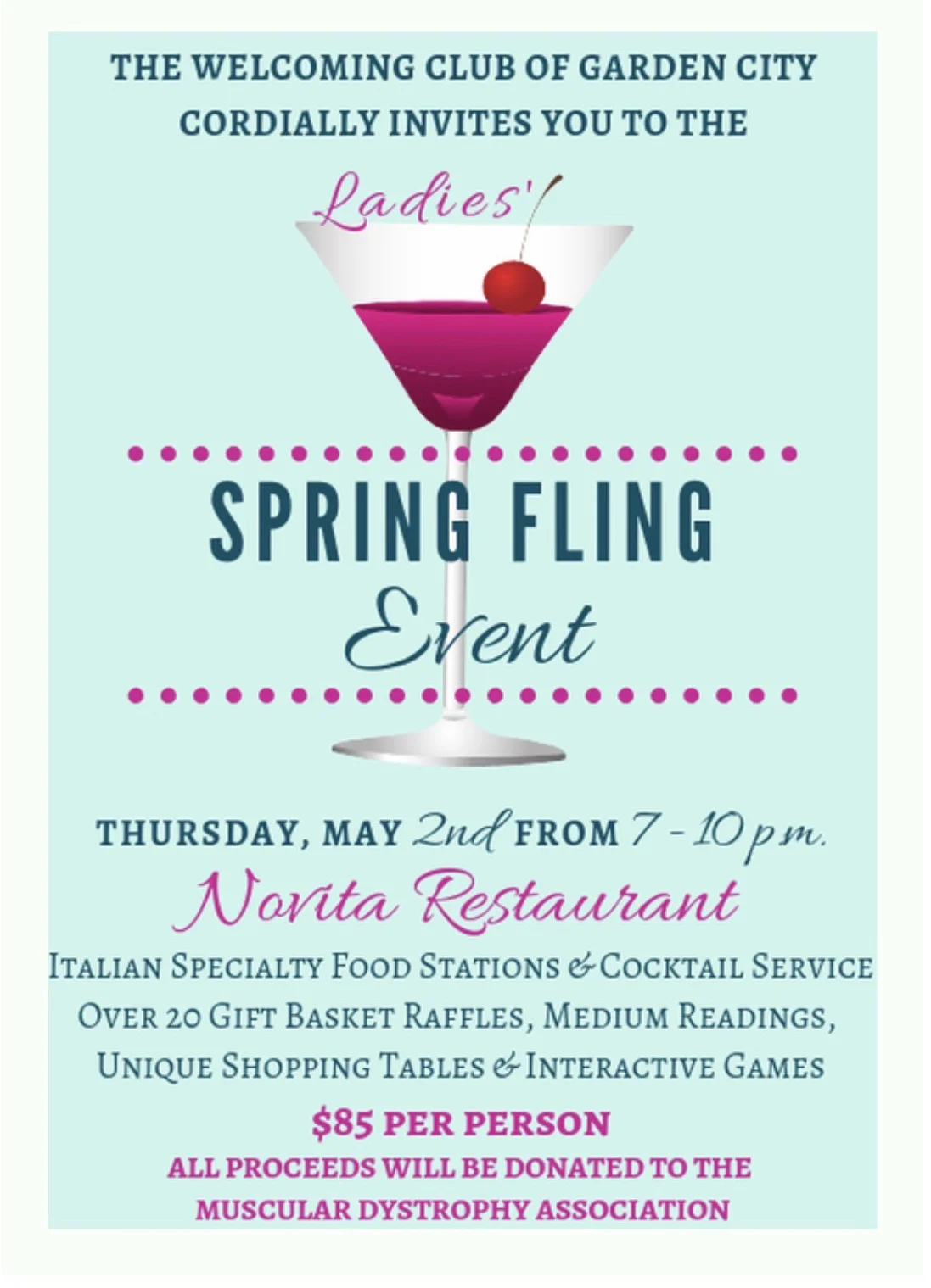 GC Welcoming Club Spring Fling in support of the Muscular Dystrophy Association