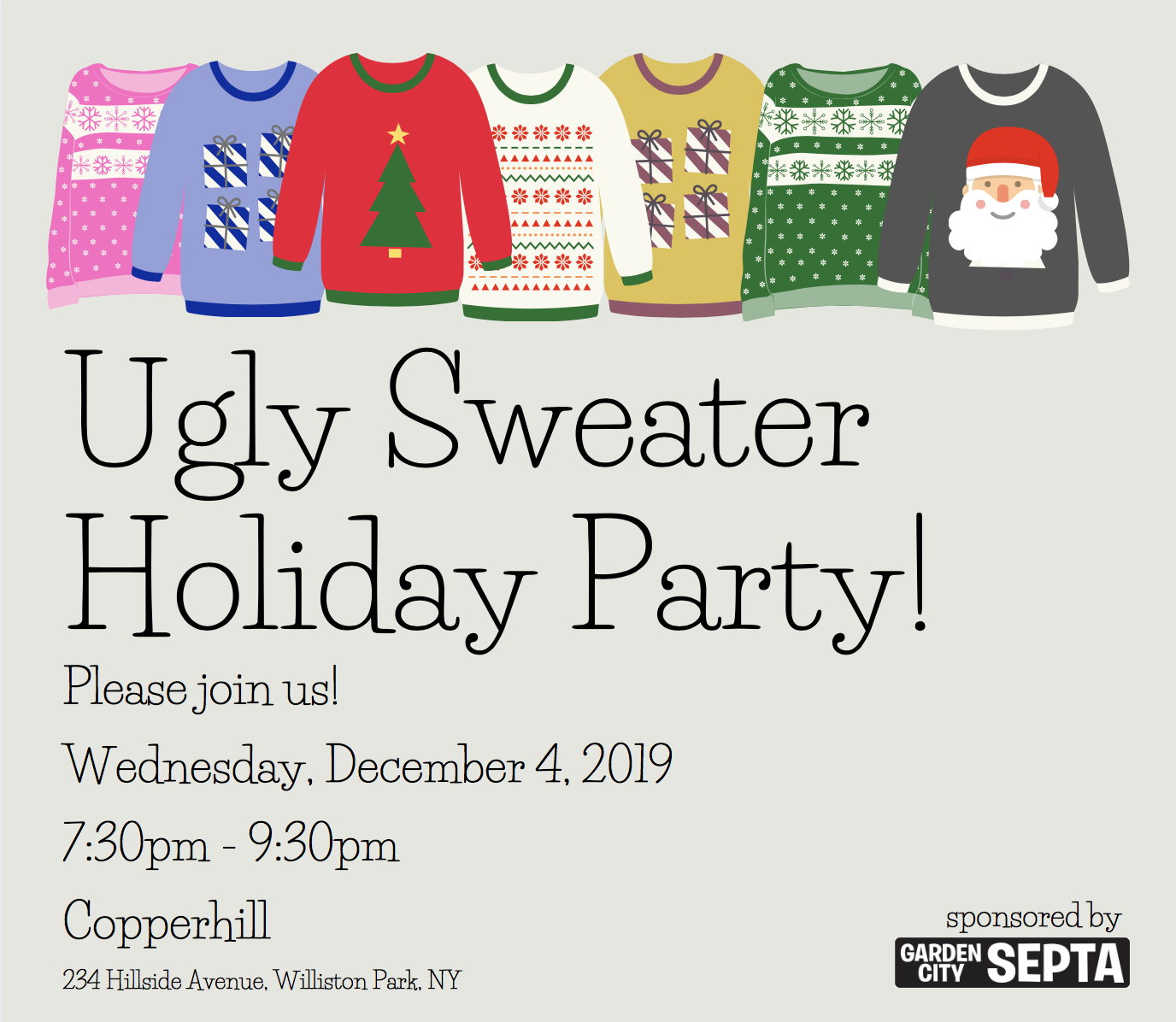 Ugly Sweater Holiday Party!
