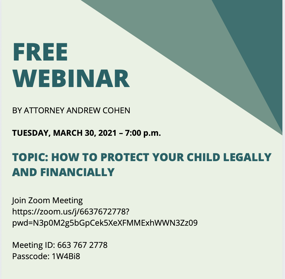 How to protect your child legally and financially