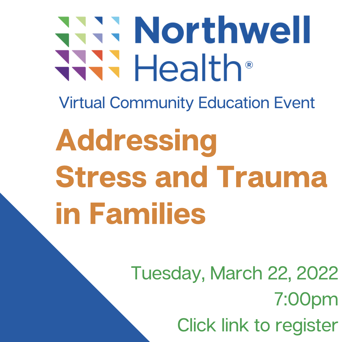 Northwell Health Presents Addressing stress and trauma in families