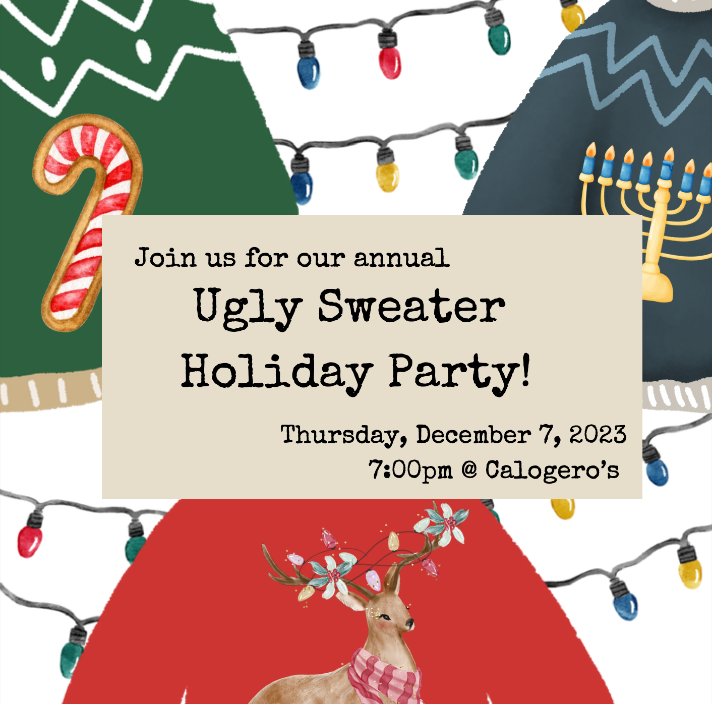 Save the date!  GC SEPTA's Ugly Sweater Holiday Party