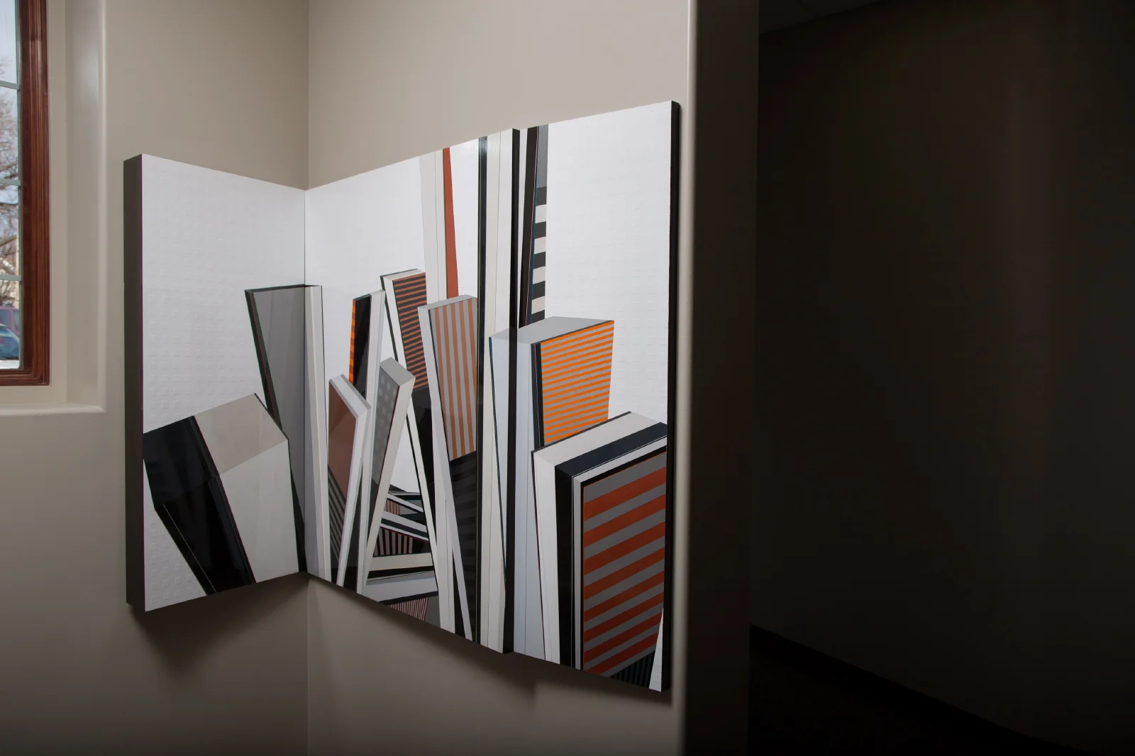   Geo City  |   4-Panel Corner Fade Set | 6ft x 4ft 