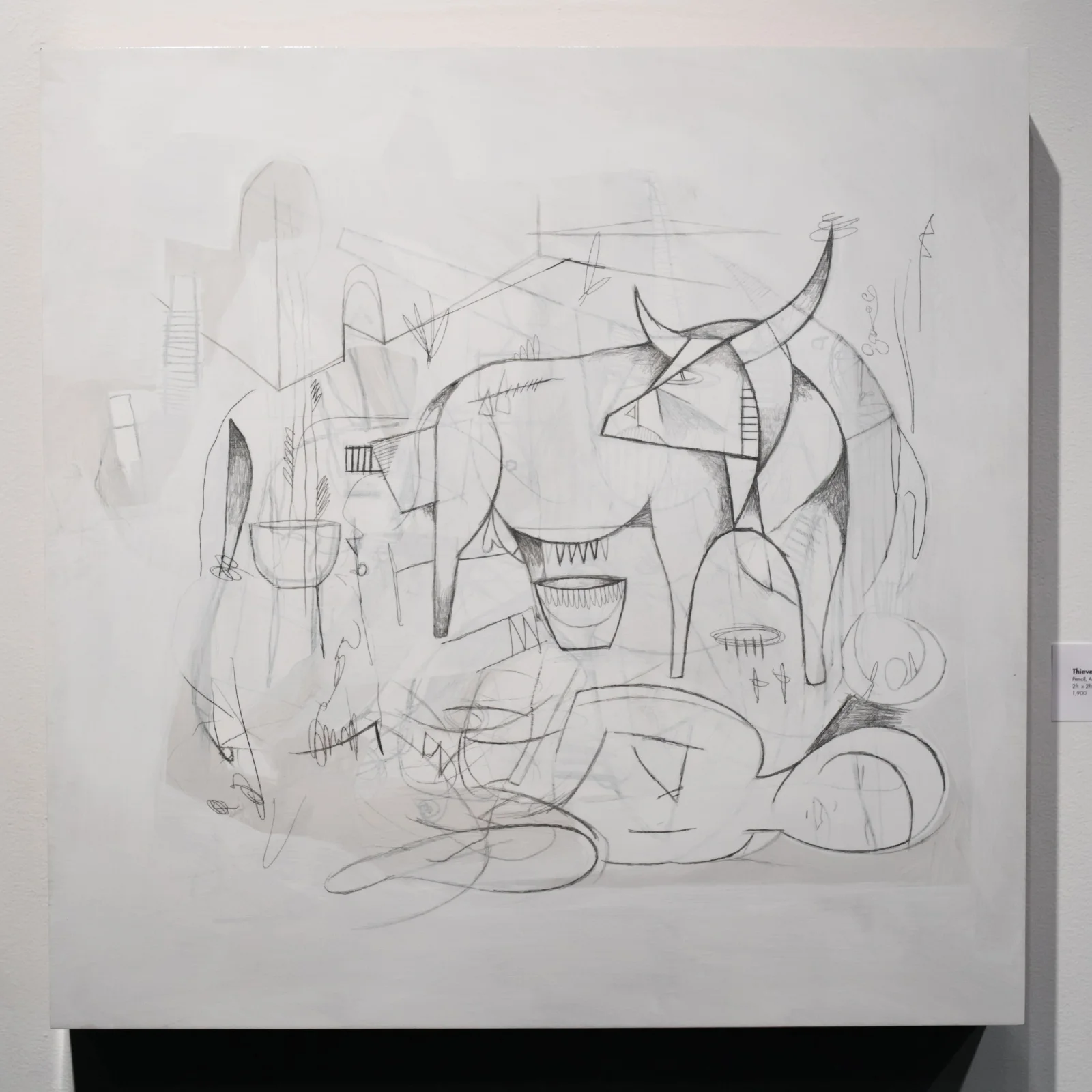   Thieves  | 2ft x 2ft | Pencil, Acrylic, Cherrywood Panel, UV-Clear   