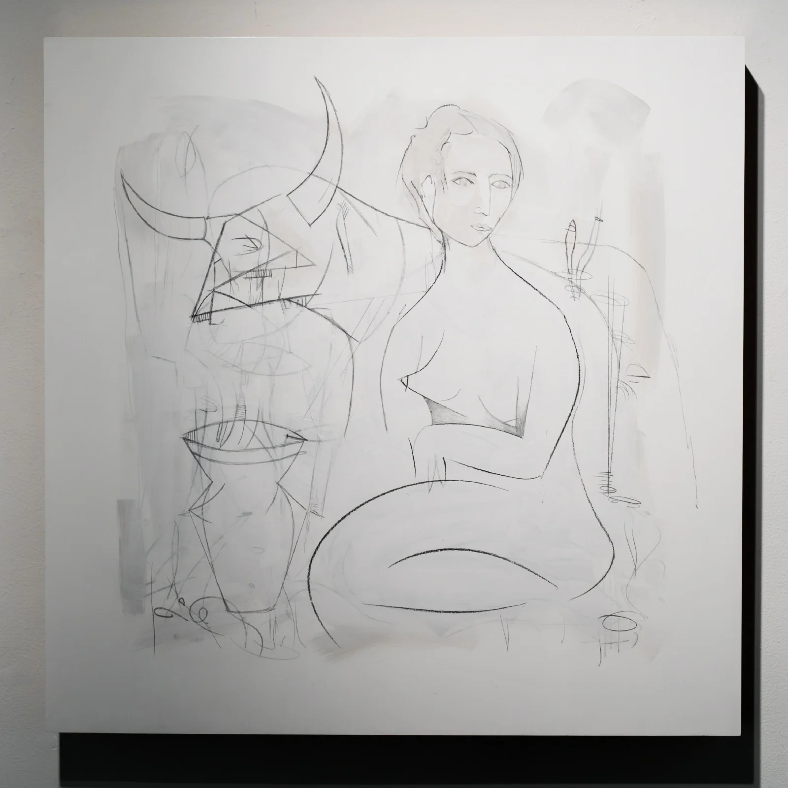   Diana  | 3ft x 3ft | Pencil, Acrylic, Cherrywood Panel, UV-Clear 