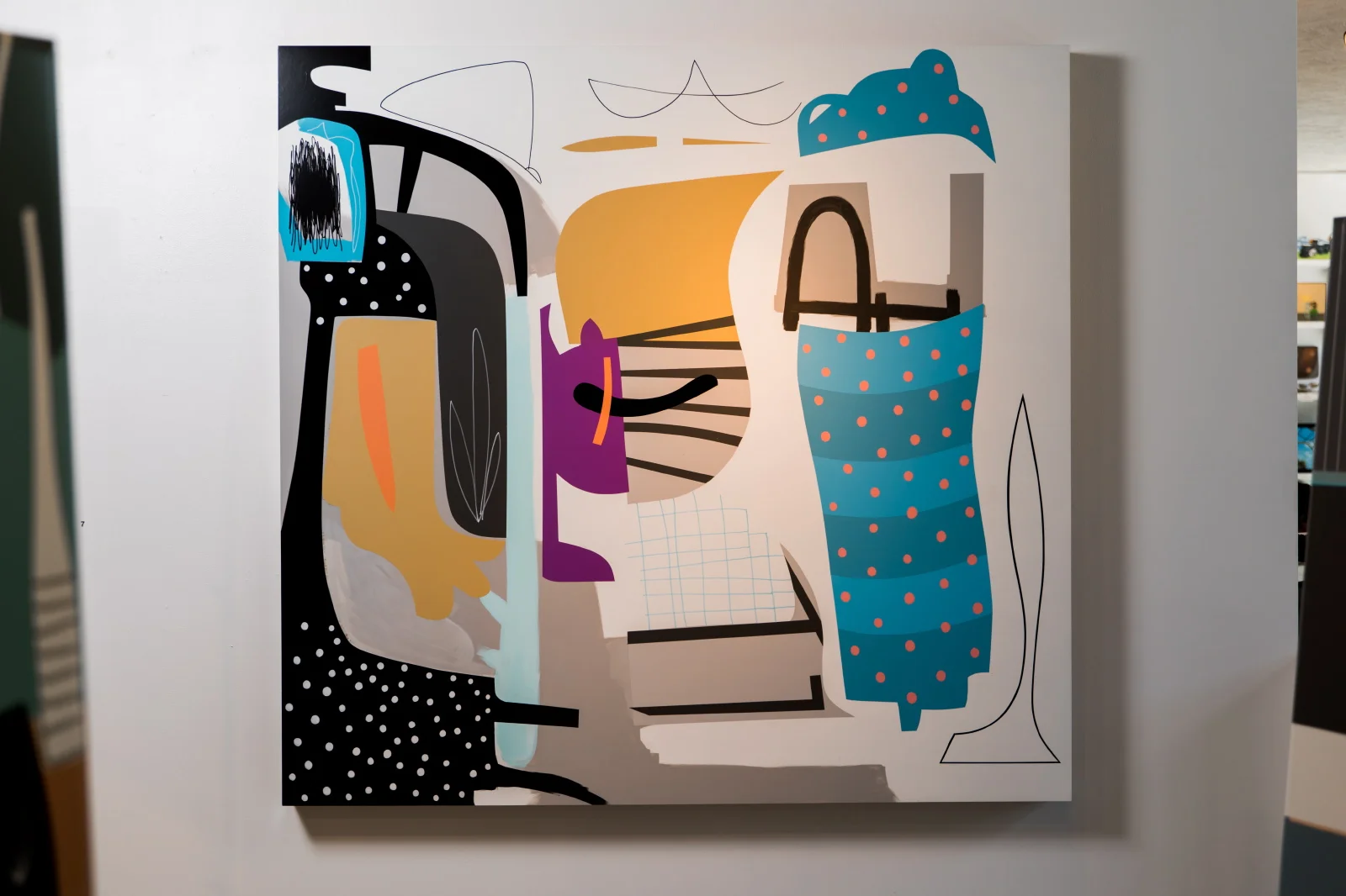  Side by Side | 6’x 6’3”x 4” | Acrylic, UV Clear, Oak Panel 