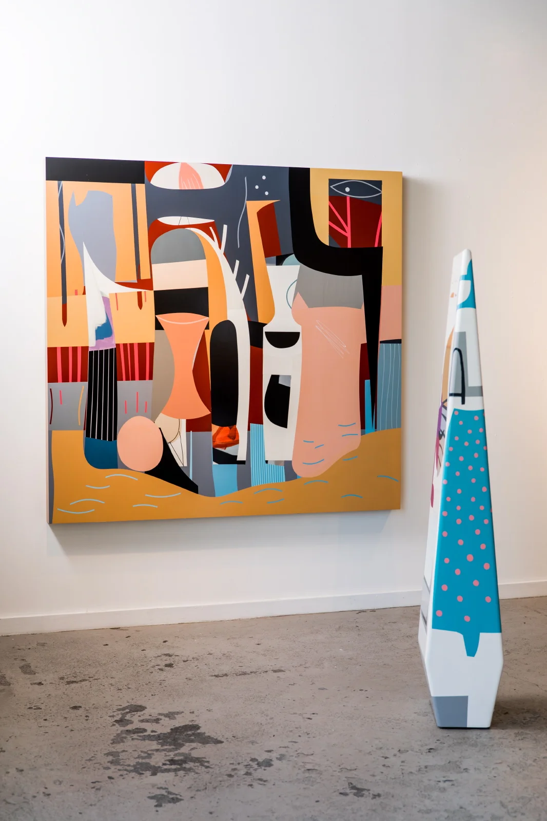   Ripen  | 6’x 6’3”x 4” | Acrylic, UV Clear, Oak Panel   Outside  | 6ft x 17in x 10 in | Acrylic on Wood, UV Clear 