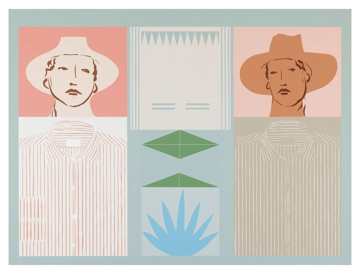   Same Mind  • 36” x 48” •&nbsp; Acrylic, White Oak Panel, Clear Coat 