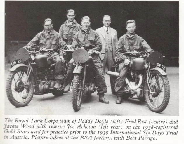 The 1939 ISDT race was put on by the Nazi Party. This team of soldier-racers barely escaped after Hitler ordered the invasion of Poland while the race was unfolding. Theirs was the real motorcycle ‘Great Escape’.