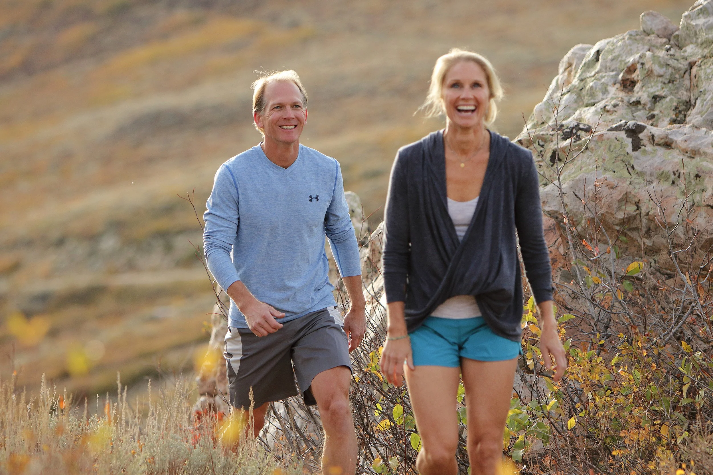 Scott Kelly and wife hiking Park City Utah mountains