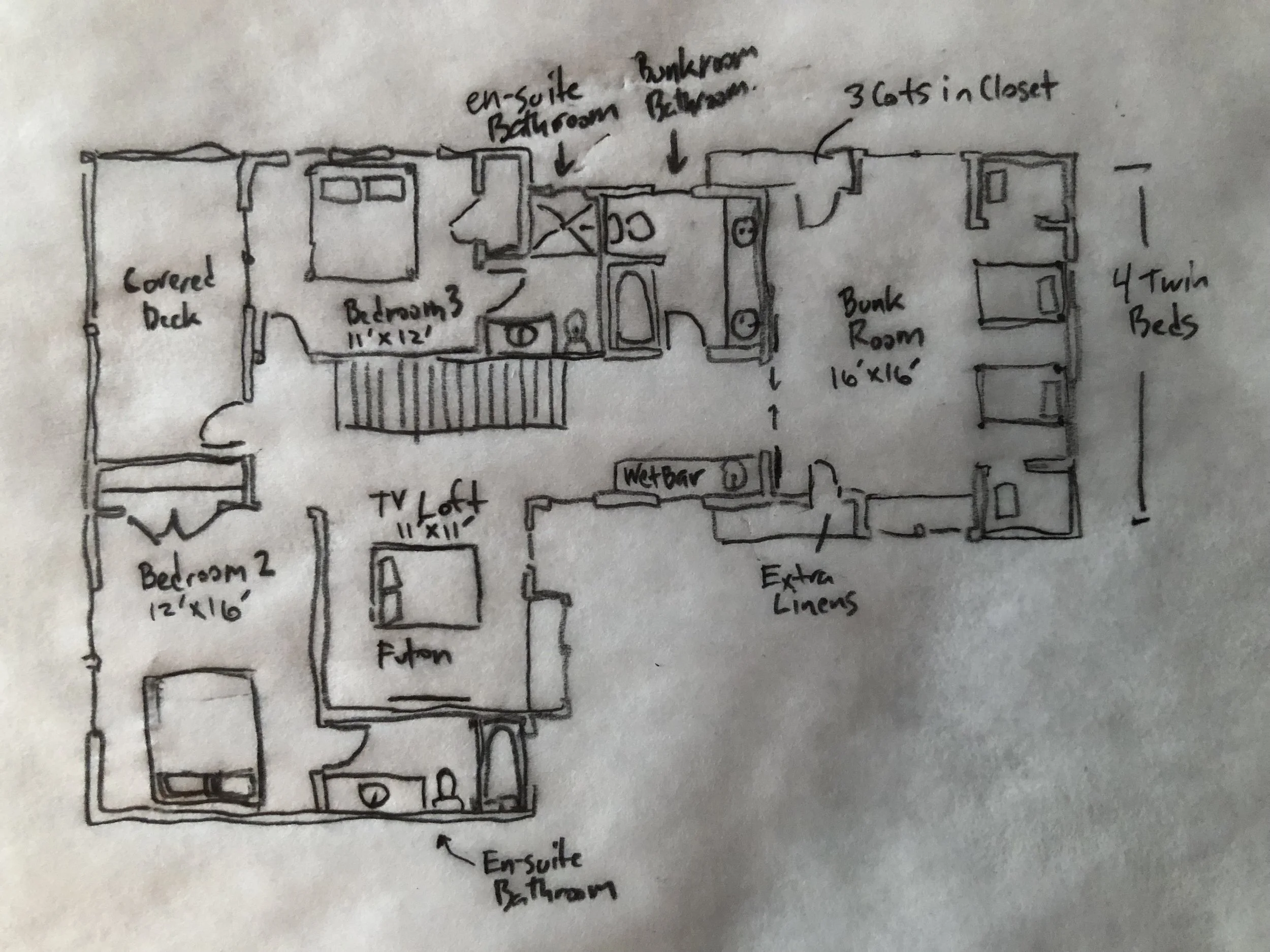  Upstairs floor plan 