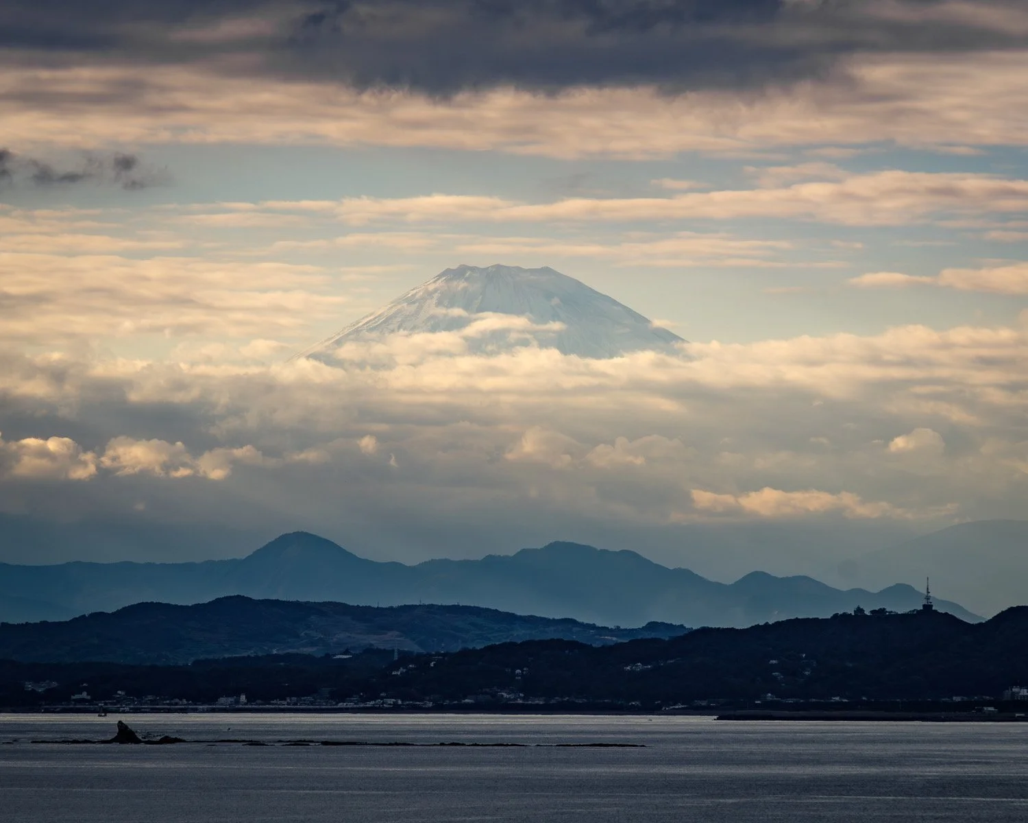 View of Mt. Fuji from Enoshima Island