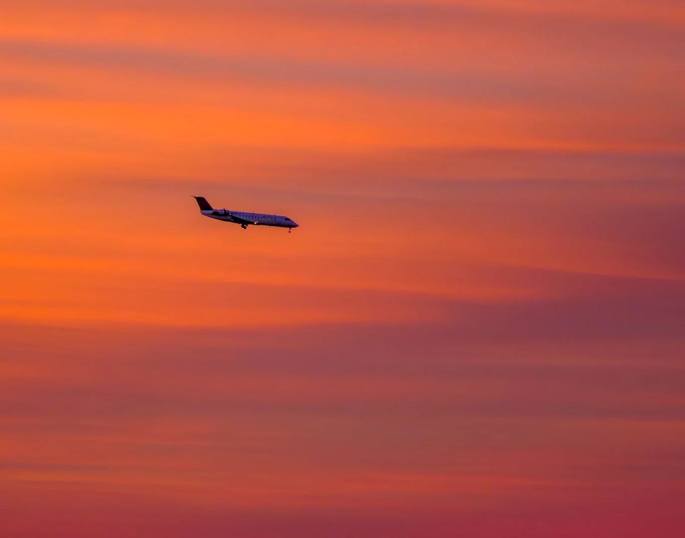 "Final approach in a fiery sky" | May 2026 | Topic (Dramatic Skies) - Print | Honorable Mention (Score: 12)