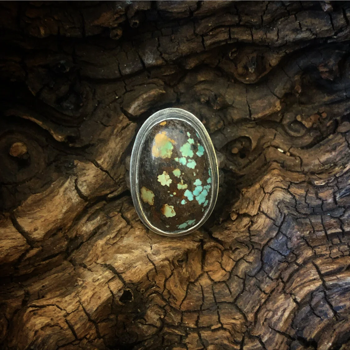 Small statement ring - spotted multicolor Easter egg Hubei - size 5