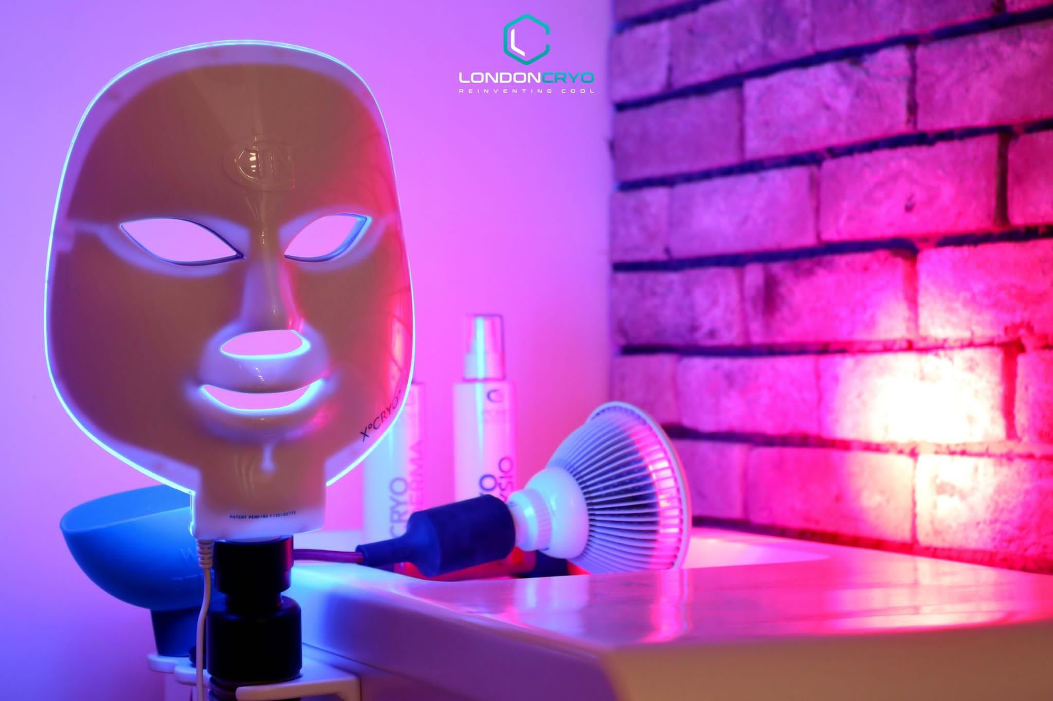 The exclusive 2 minute CryoFacial with LED face mask available at LondonCryo 