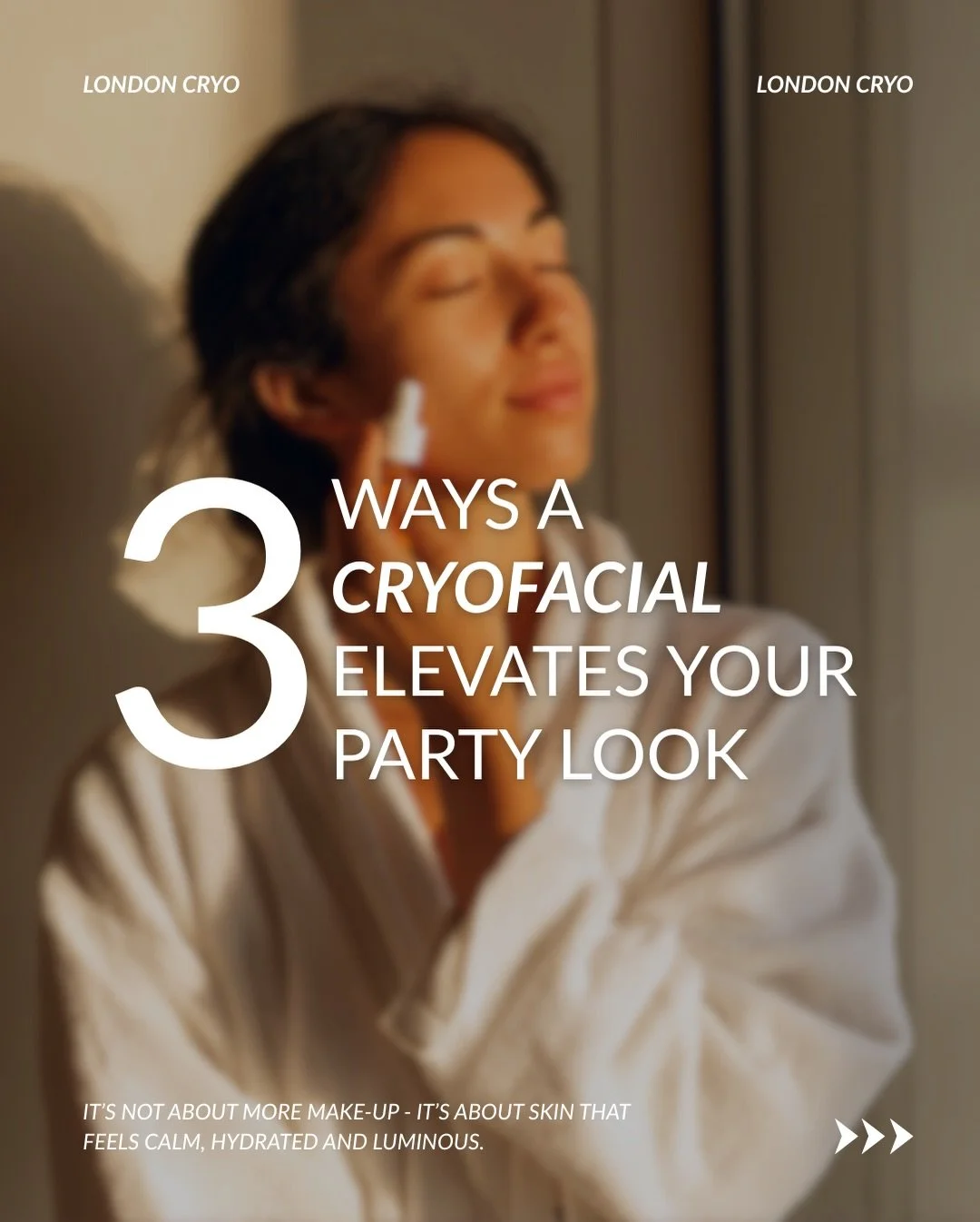 Party plans in the diary? Start with your skin ✨

A Cryofacial is the ultimate before-you-go ritual, calming inflammation, de-puffing, boosting circulation and leaving your skin instantly brighter, smoother and sculpted.

No heavy make-up.
No last-mi