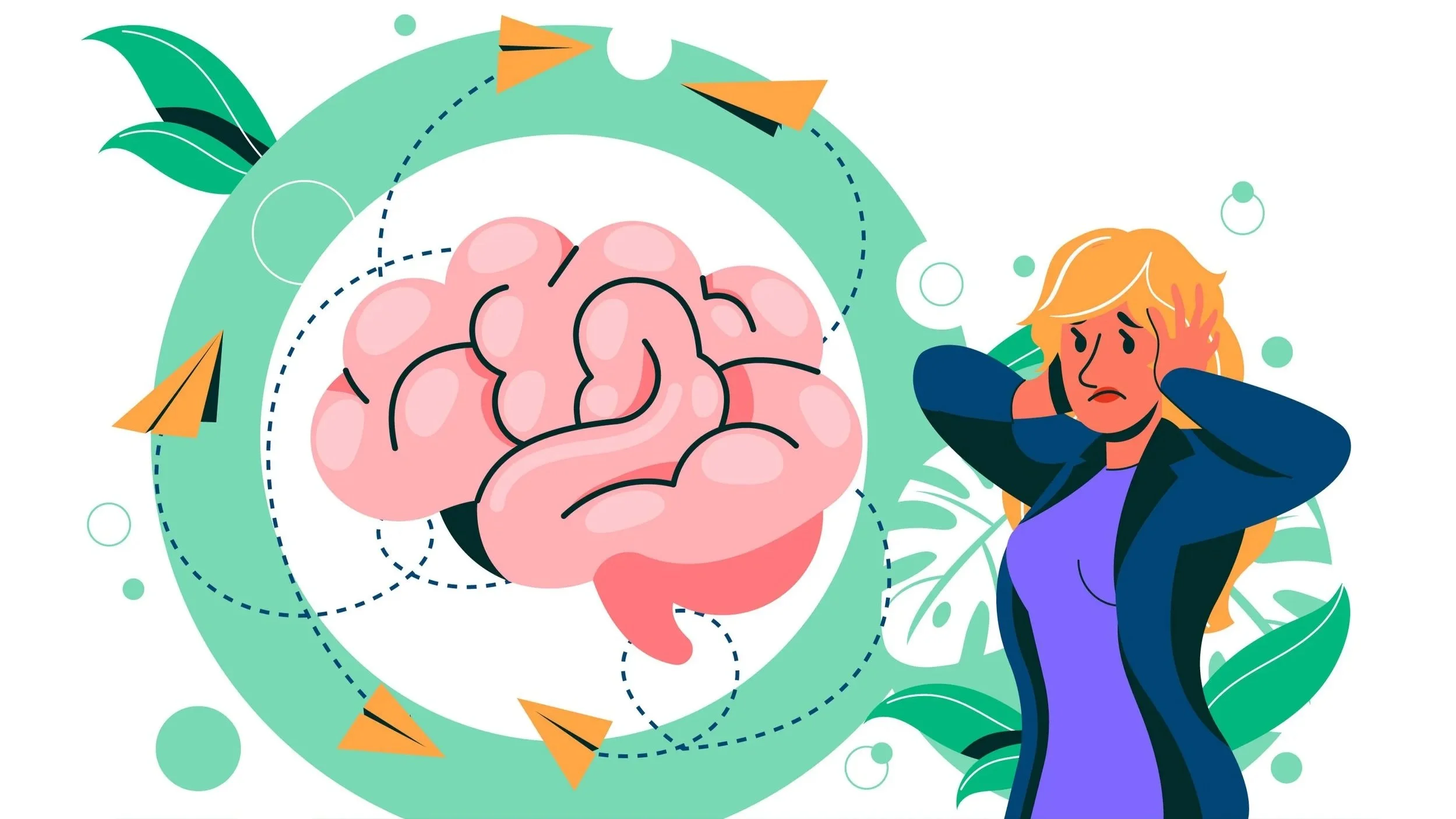 Conceptual image representing cognitive overload and reduced mental clarity