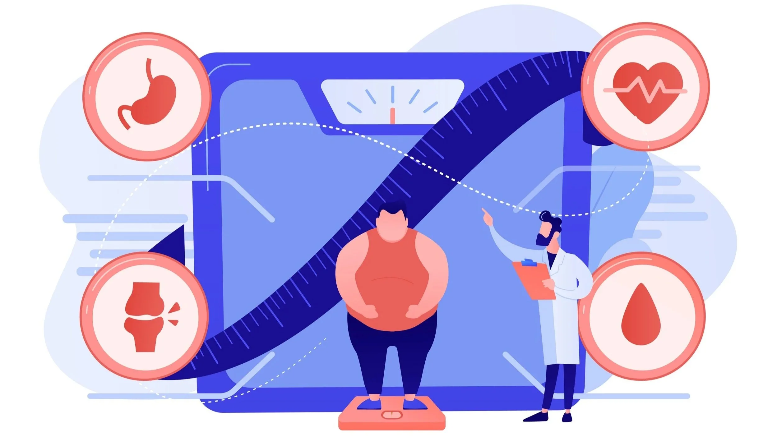 Conceptual image representing metabolic adaptation and resistance to weight loss