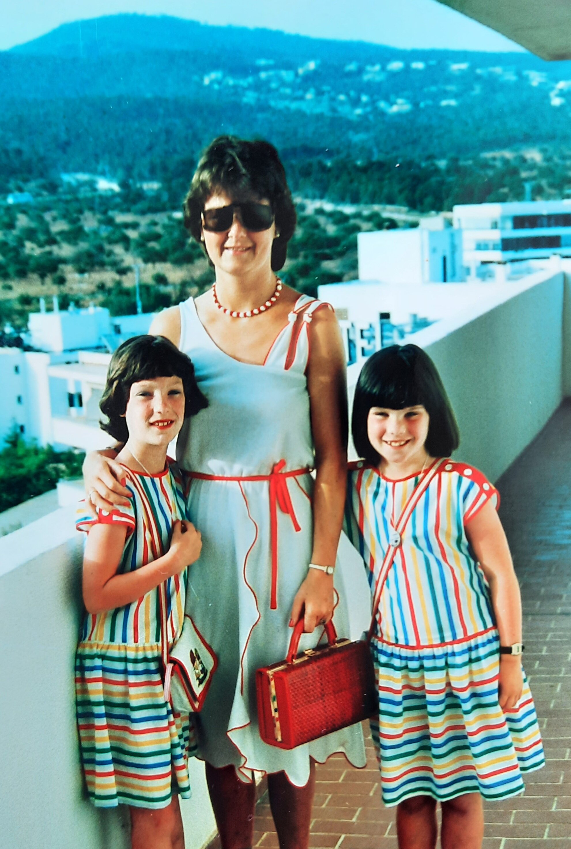 Ashling, her twin sister and her Mum 1984