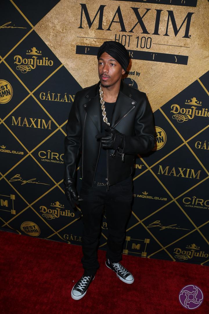 Nick Cannon arrives at the 2016 Maxim Hot 100 Party