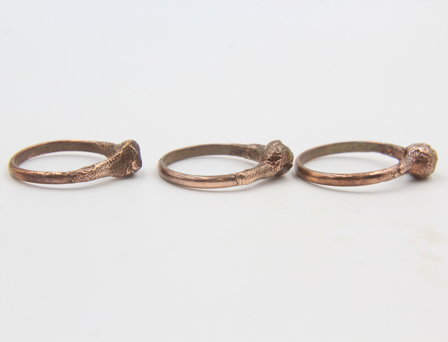 Electroformed copper /& garnet ring