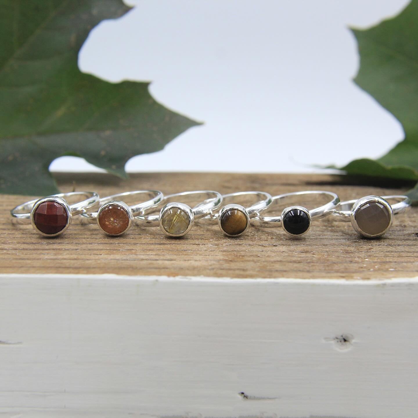 It&rsquo;s here! The Fall line is live in the shop and ready to find homes of their own 🍁 I still have a few extra stones available for custom orders so if your favorite isn&rsquo;t in your size, shoot me a message! Want to try these on in person? I