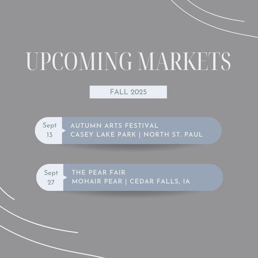 It’s been a while, friends! 2025 has been…an experience, and finding both the time and mental space to create new work has been a struggle. BUT! In an attempt to get back on the horse, I’ve got a few market dates coming up before t