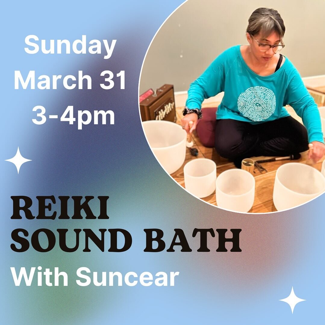 Looking for a unique self-care opportunity? Join Suncear&rsquo;s Reiki Sound Bath on Sunday at 3pm. Read more below and click the link in bio to sign up. See you tomorrow! 🔔🪷 @sunseaairwell 

A sound bath is a unique and immersive experience that a