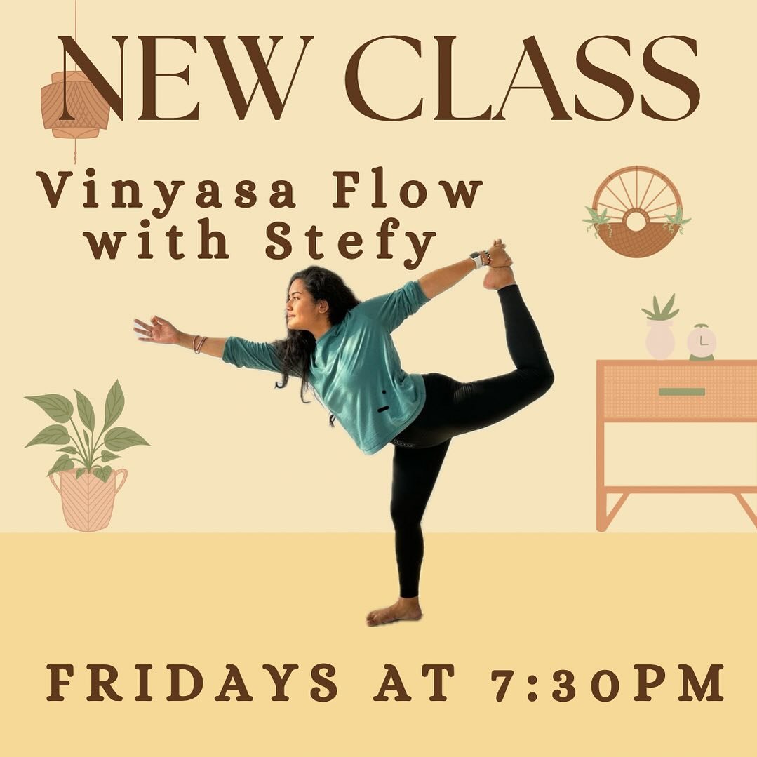 🚨New Class Alert!🚨 

Join @unfold_w_stefy on Fridays at 7:30pm. Read more below and sign up at the link in bio. 

This is a vigorous class that is suitable for students of all levels. Vinyasa literally means breath-synchronized movement. Constantly