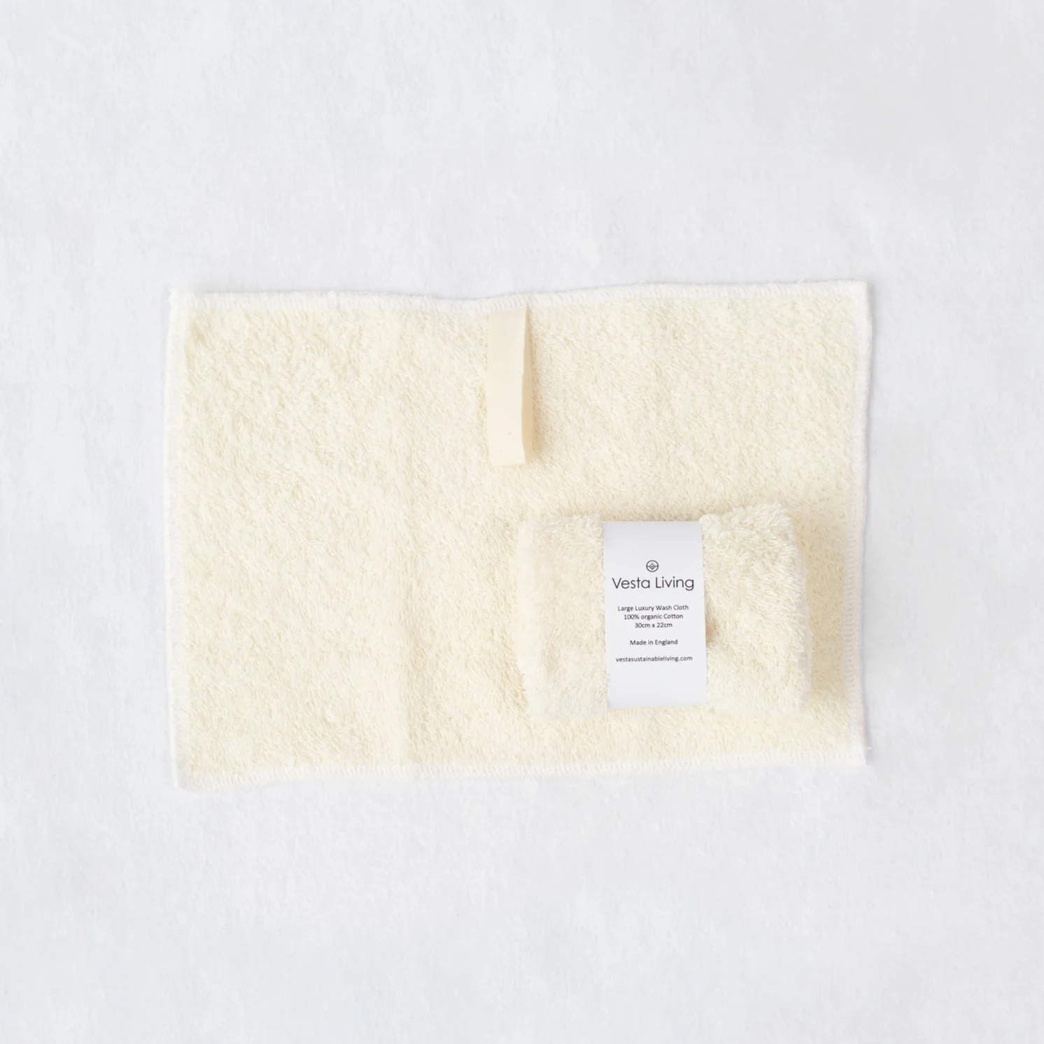 Vesta Living Large Luxury Organic Cotton Wash Cloth