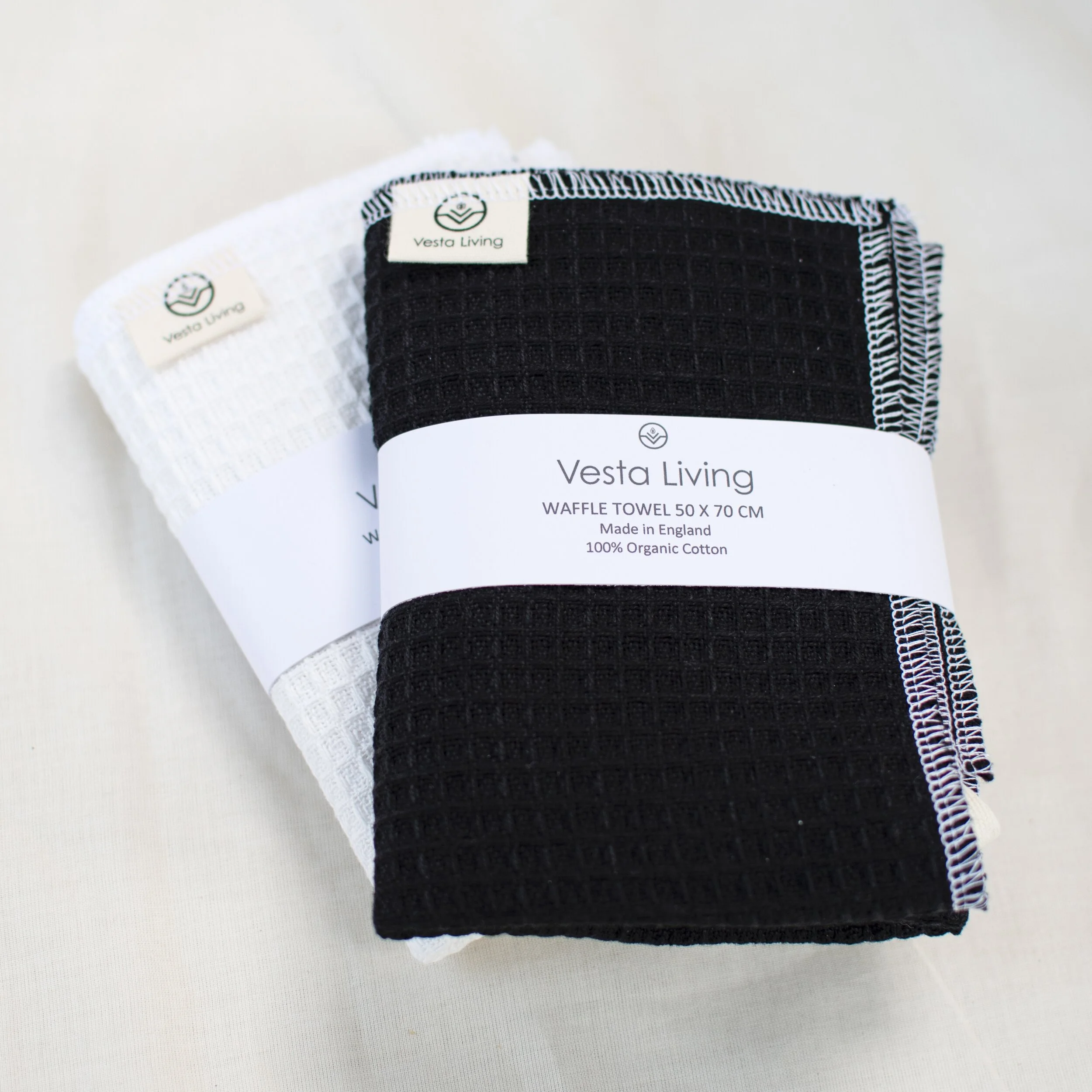 Vesta Living 100% Organic Cotton Waffle Hand Towel