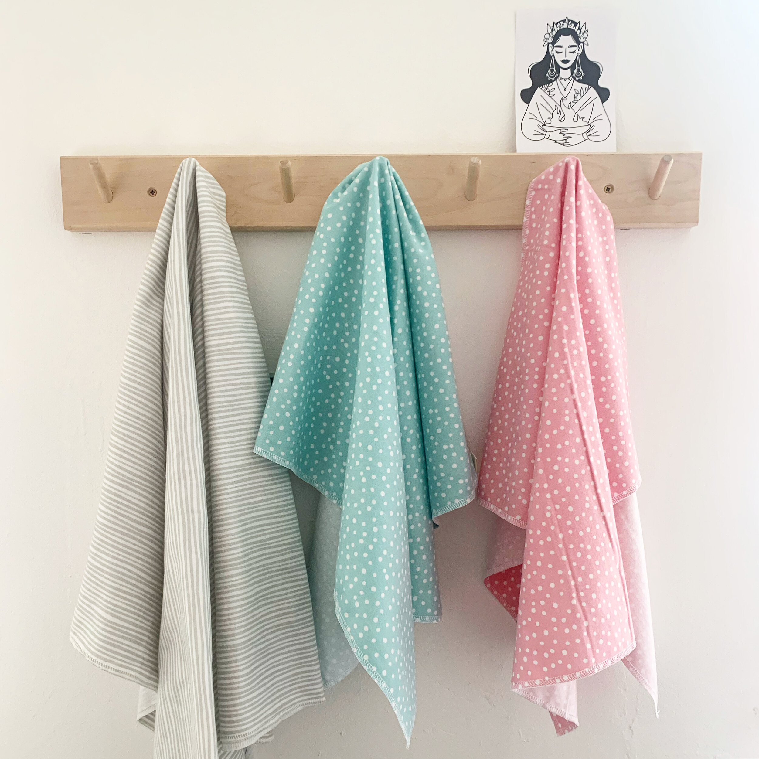 Vesta Living 100% Organic Cotton Flannel Travel Towel