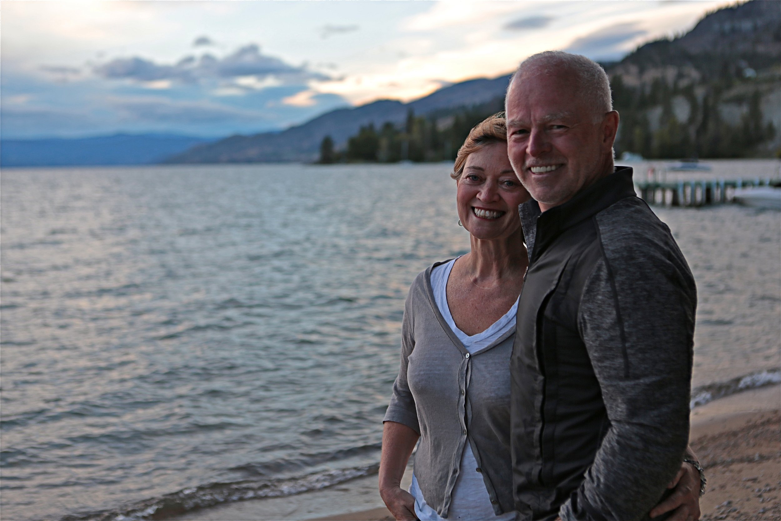 2-Mike Pond and director Maureen Palmer, on Okanagan Lake.jpg