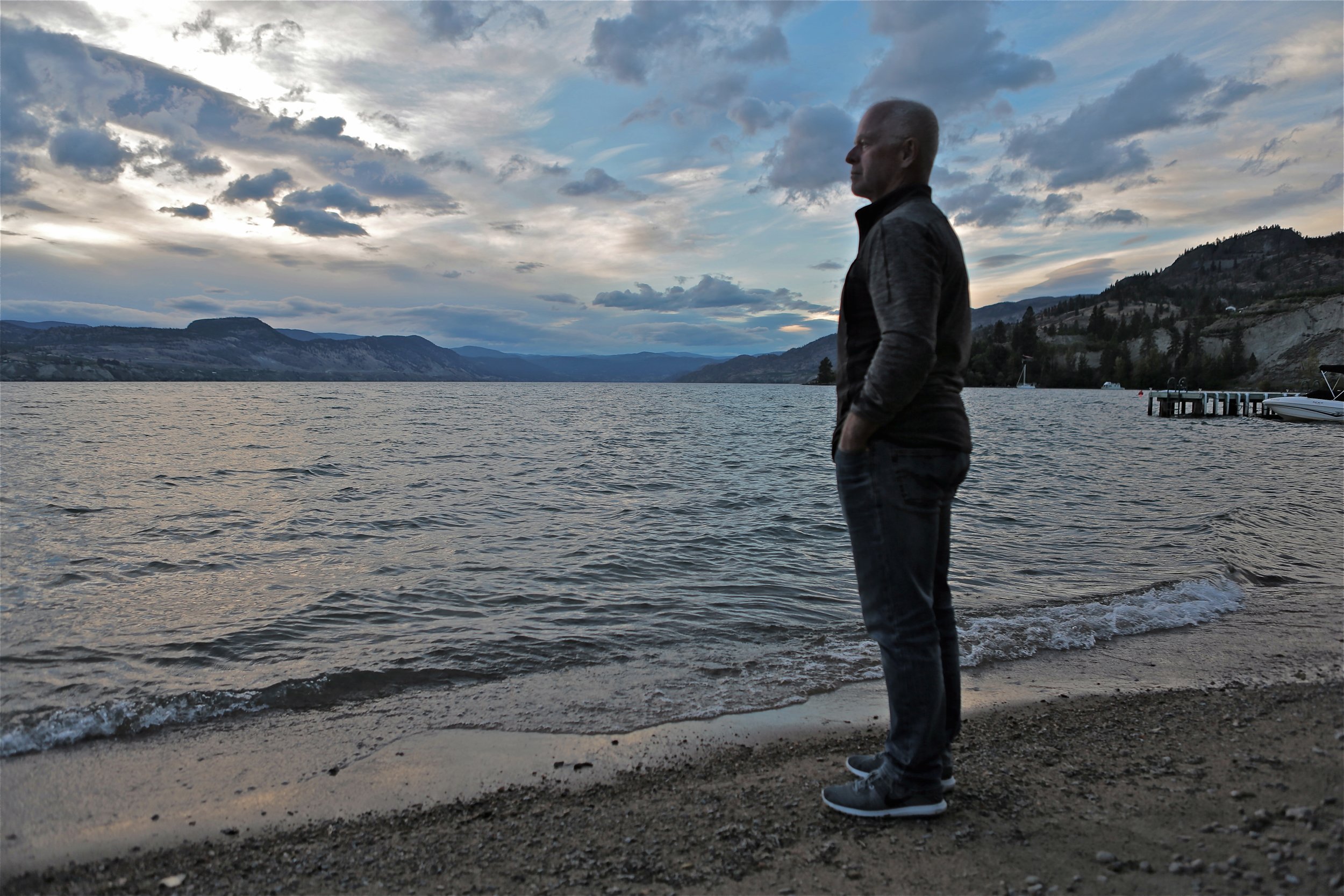 1-Mike Pond, standing on Okanagan Lake.jpg