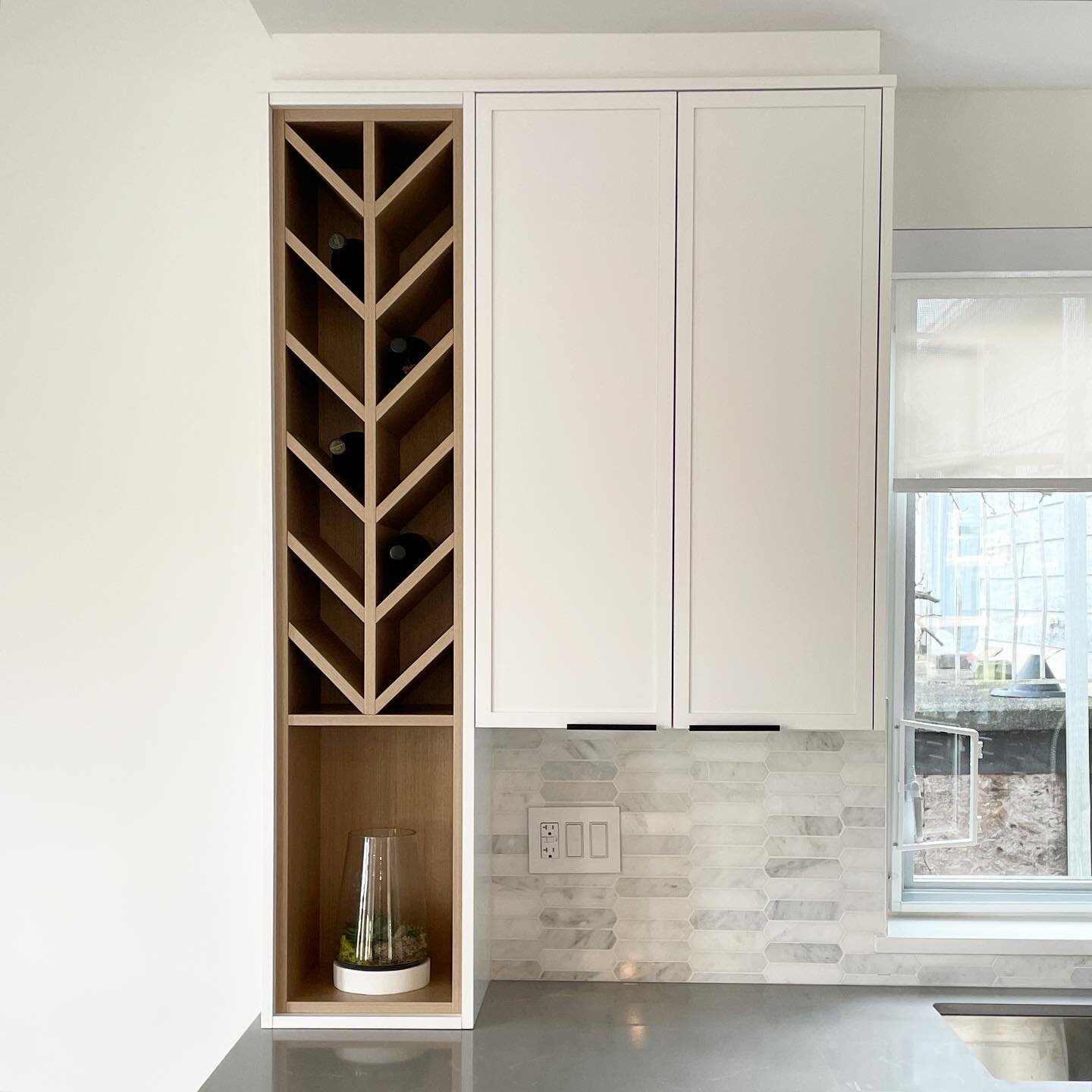 A fresh looking wine rack for this new build