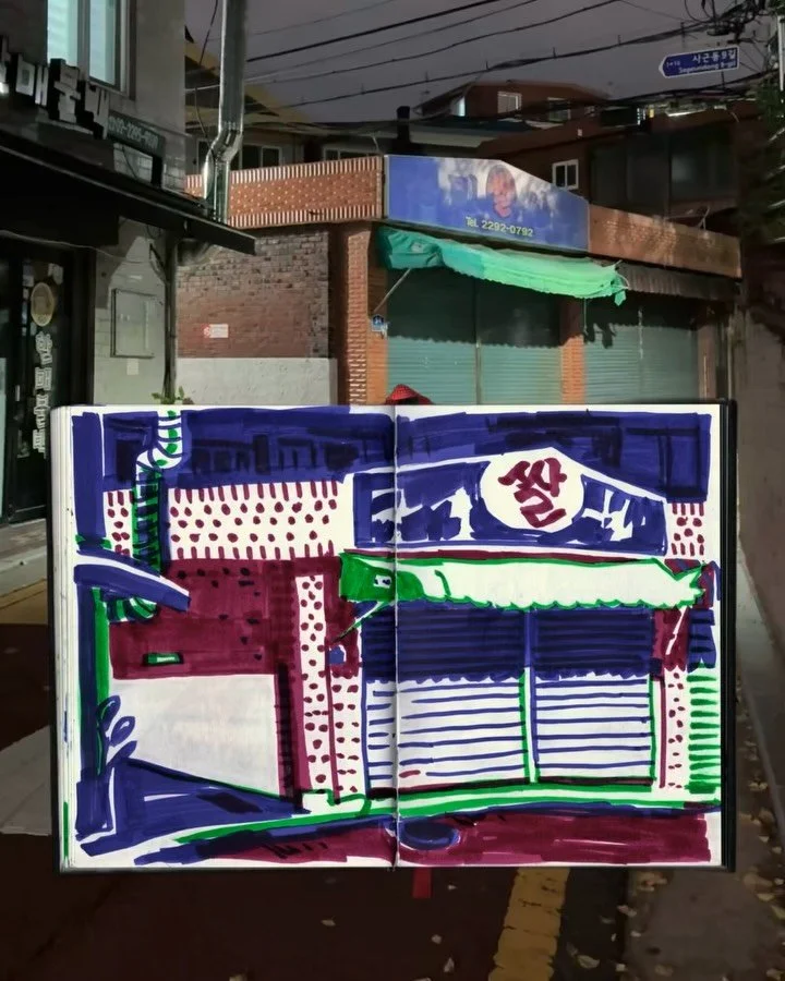 I find this building just so beautiful 
I hope you like looking at it too 

Making use of the weirdly balmy October evenings 

#sketchbook #drawing #urbansketch #드로잉 #사근동
