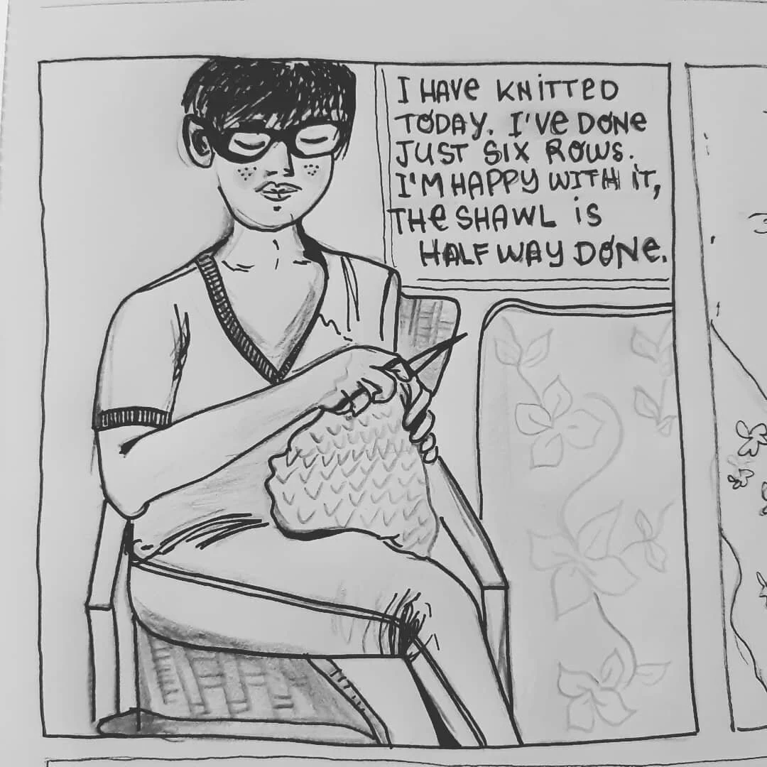 knitting story time
.
.
.
#illustration #knittingstorytime #stitchnbitch 
#illustratedknits #comicstrip #comicartist #comicsart #knittingsocks #knitting