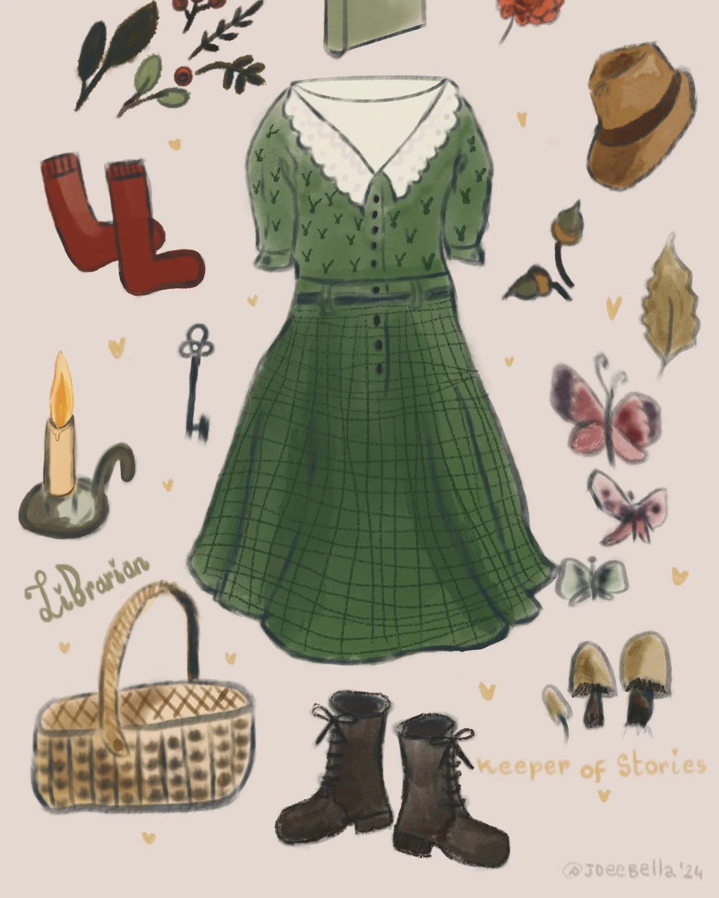 Awww here is the end of November 🍄&zwj;🟫🍂🐿️🍁🪵
Thank you for your gorgeous light, for the mushrooms, for the coziness of linen dresses, for the books and fallen leafs, for acorns spotted down the streets my beautiful special month.
This print is