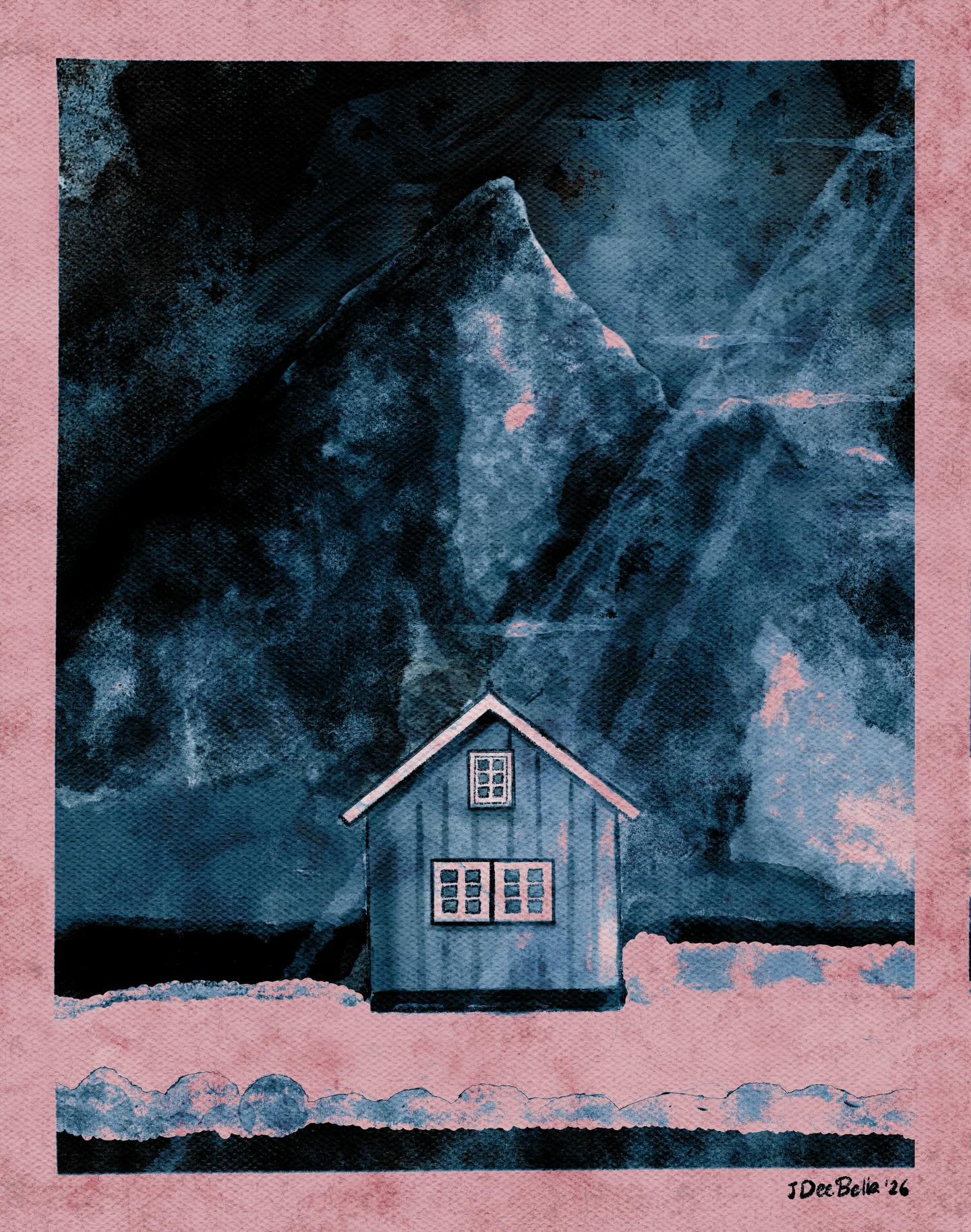 House of Tender Glow - Where softness meets light, and every moment feels gently illuminated
#artprint #pinkandcyan #gicleeprint #houseillustration #illustrationprints