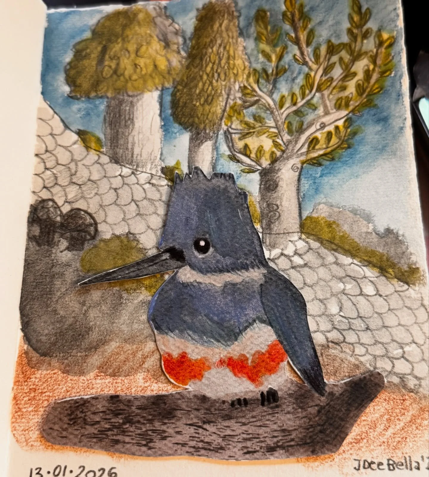 ✋I felt stuck every time I tried to sketch backgrounds just because I thought it was too complex for me and my brain, and still this subject is a pain in the back 🔙 but, hopefully at least I keep practicing 💛🌙✏️ I learned that trusting the process