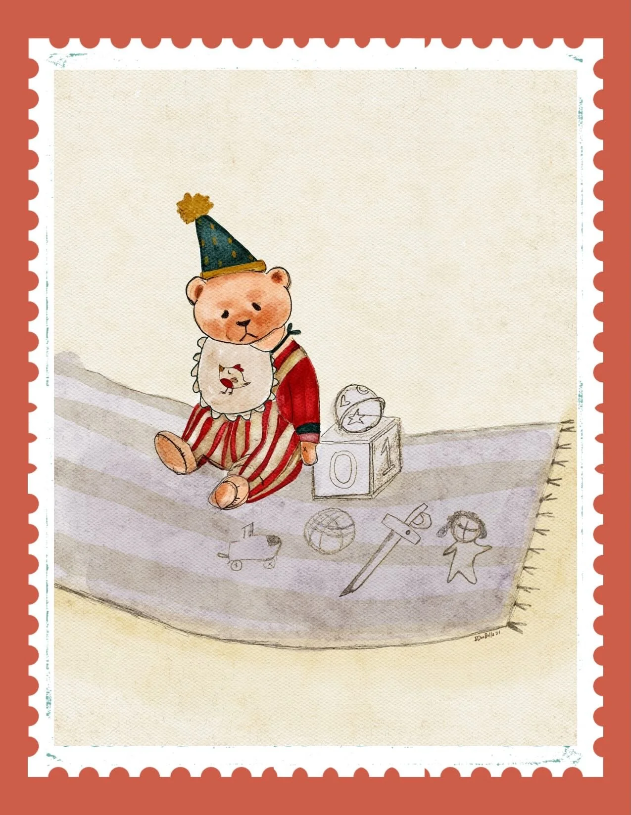 Just a thank you note for you, collector of the past.
#postcardsfromitaly #illustratedpostcard #oldteddybear #freelanceillustrators #makeartnotwar