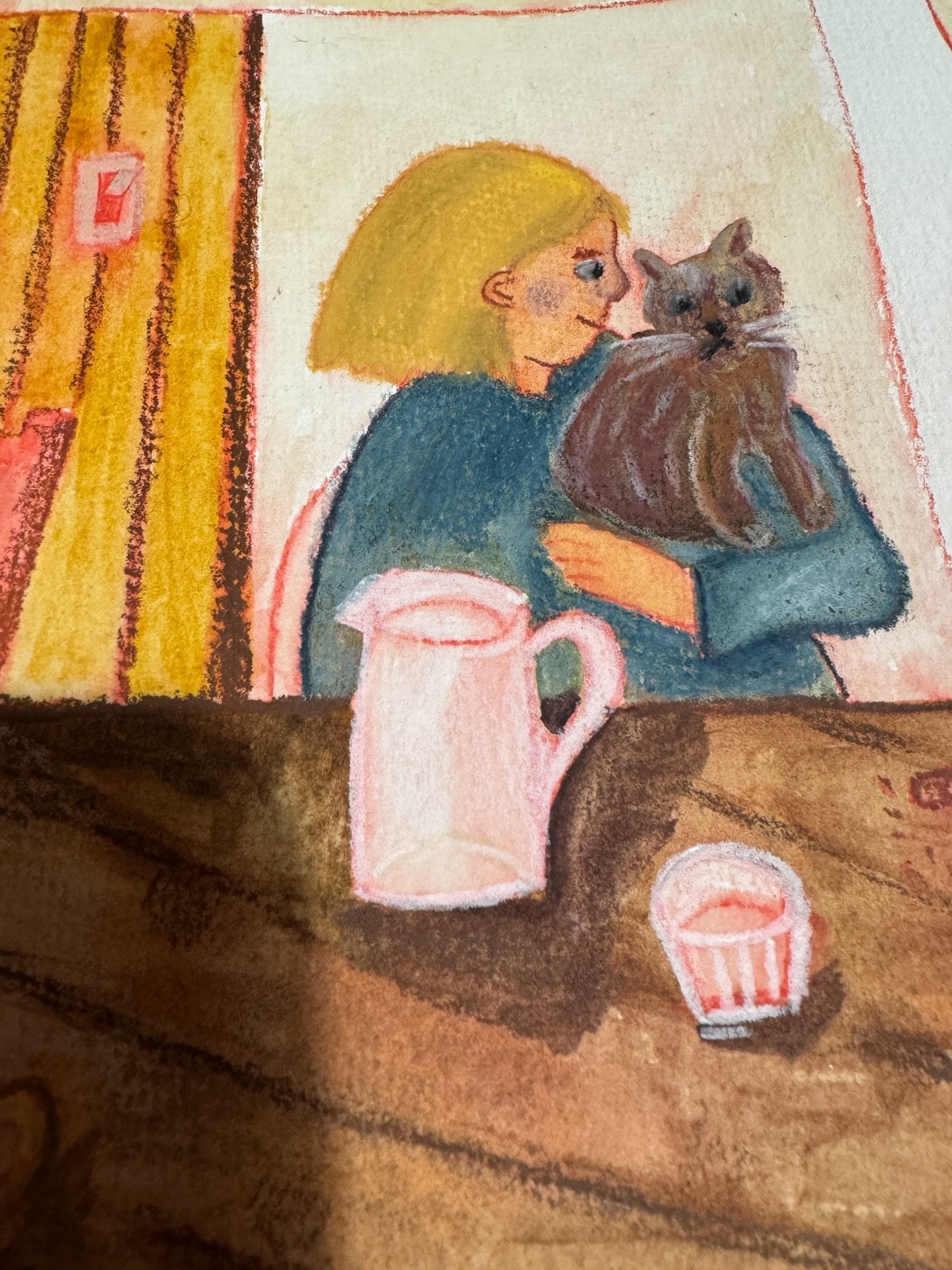 That sense of never being good enough to make decent art will accompany me forever but the joy of making it will lasts. And I&rsquo;ll keep sharing my work with you all, be gentle with me 😅🙏
#strugglingartist #drawanyway #kitchentableart #sundayske