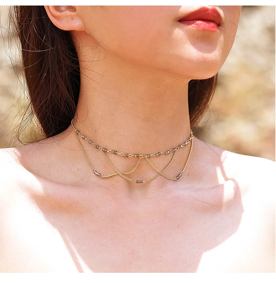 Fairy Golden Boho Choker Necklace 