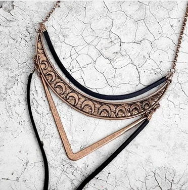 Vintage Crescent Moon Necklace for 