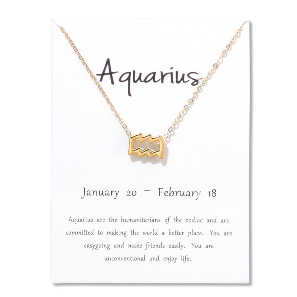 Aquarius Zodiac necklace