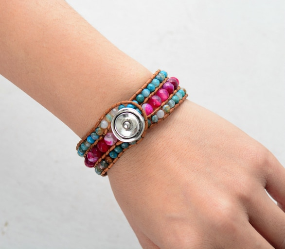 Leather Bohemian Wrap Bracelets Peaceful Island - Womens Leather Wrap Bracelets Australia Leather Bohemian Wrap Bracelets Peaceful Island - Womens Leather Wrap Bracelets Australia
