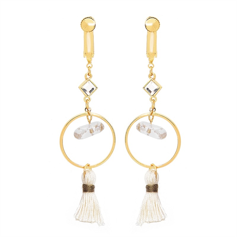 Beautiful boho bohemian style hoop earrings.
