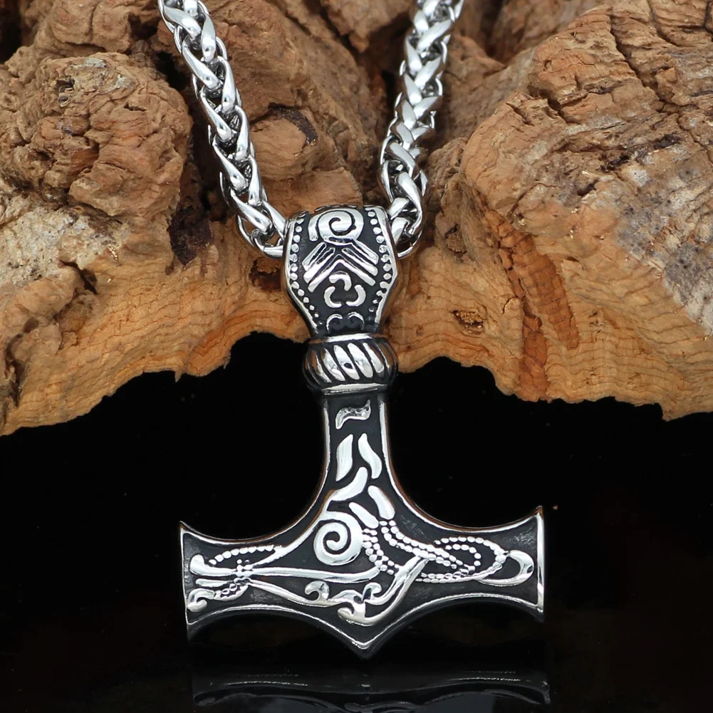 Nordic Antique Viking Hammer Necklace 