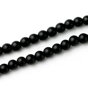 Protection Matte Onyx Wrist Mala Bracelet Peaceful Island
